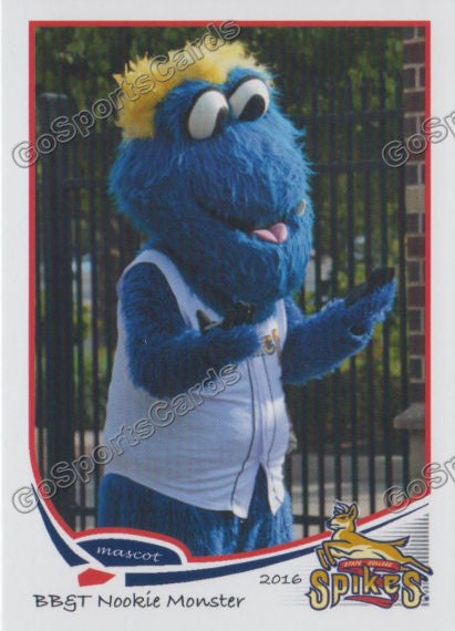 2016 State College Spikes Nookie Monster Mascot