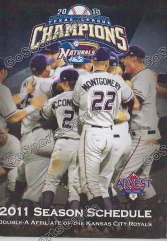 2011 Northwest Arkansas Naturals Pocket Schedule (2010 Champions)