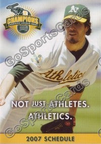 2007 Oakland Athletics Harden Pocket Schedule