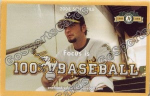2008 Oakland Athletics Chavez Pocket Schedule