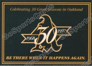 1997 Oakland Athletics Pocket Schedule