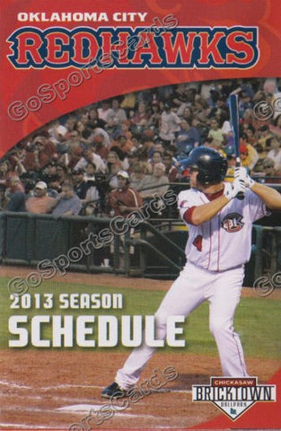 2013 Oklahoma City Redhawks Pocket Schedule (JB Shuck)