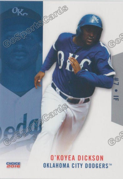 2016 Oklahoma City Dodgers O'Koyea Dickson