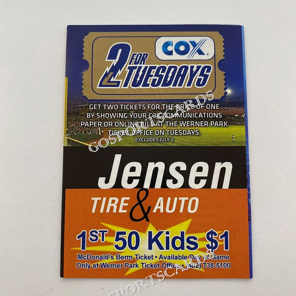 2013 Omaha Storm Chasers Pocket Schedule (David Lough)