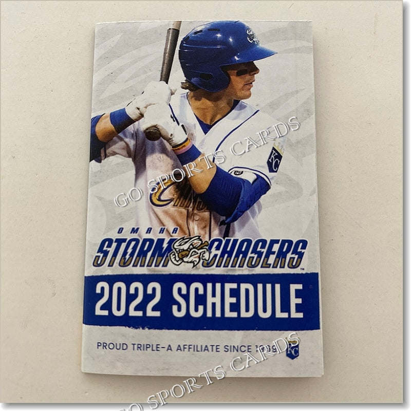 2022 Omaha Storm Chasers Pocket Schedule Bobby Witt Jr Go Sports Cards 2022-omaha-storm-chasers-pocket-schedule-bobby-witt-jr-go-sports-cards