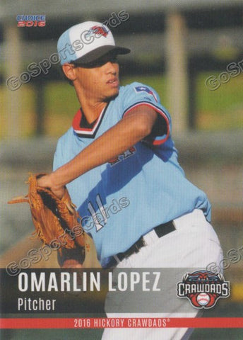 2016 Hickory Crawdads 2nd Omarlin Lopez