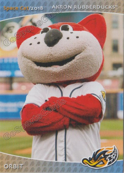 2018 Akron Rubber Ducks Orbit Mascot