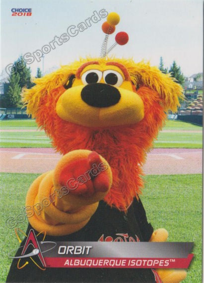 2018 Albuquerque Isotopes Orbit Mascot