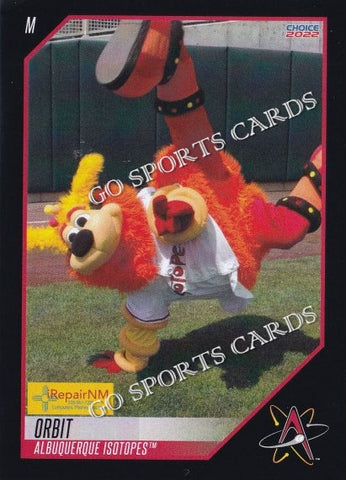 2022 Albuquerque Isotopes SGA Orbit Mascot