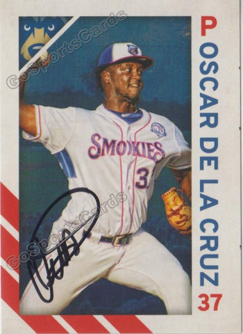 2019 Tennessee Smokies Oscar De La Cruz Autograph
