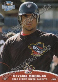 2009 Quad Cities River Bandits Osvaldo Morales