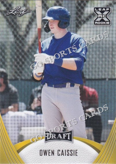 2021 Leaf Draft Gold 45 Owen Caissie XRC
