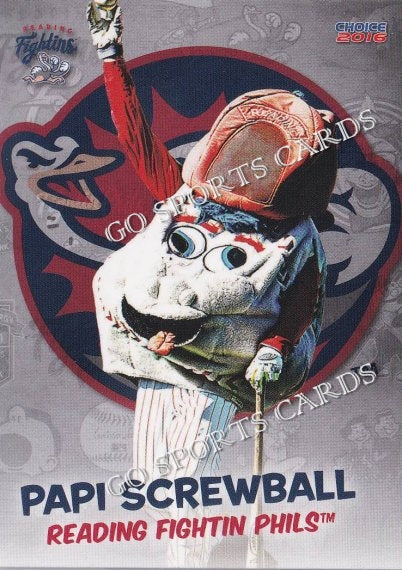 2016 Reading Fightin Phils Mascot Papi Screwball