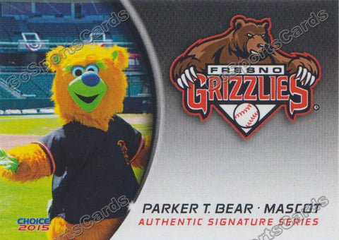 2015 Fresno Grizzlies Parker T Bear Mascot