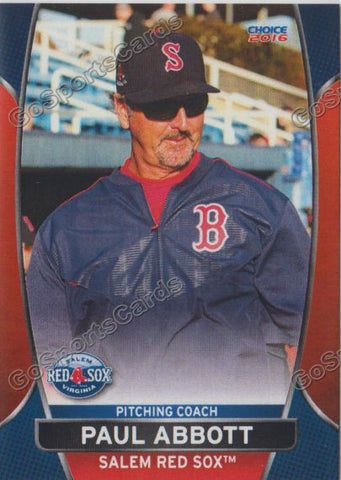 2016 Salem Red Sox Paul Abbott