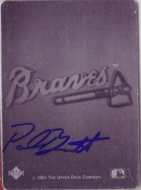 Paul Bennett Upper Deck Braves Hologram (Autograph)