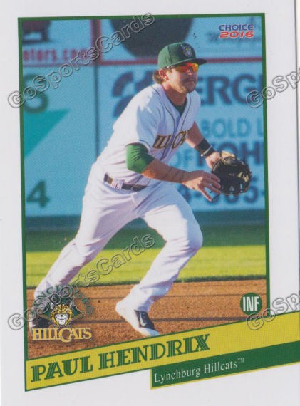 2016 Lynchburg Hillcats Paul Hendrix