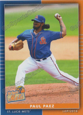 2016 St Lucie Mets Paul Paez