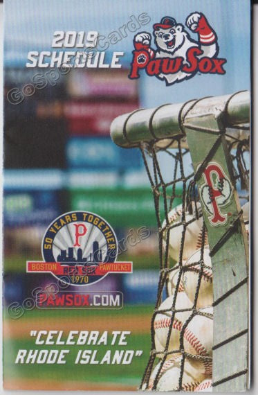 2019 Pawtucket Red Sox Pocket Schedule