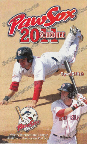 2011 Pawtucket Red Sox Pocket Schedule (Ryan Kalish)