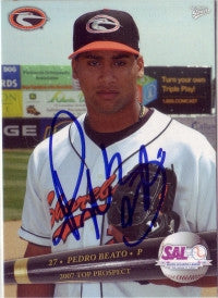 Pedro Beato 2007 South Atlantic League Top Prospect (Autograph)