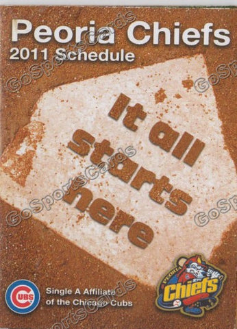 2011 Peoria Chiefs Pocket Schedule