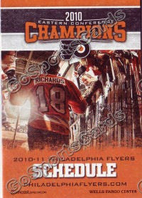 2010 Philadelphia Flyers Pocket Schedule