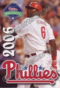 2006 Philadelphia Phillies Pocket Schedule (Ryan Howard)