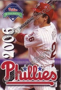 2006 Philadelphia Phillies Pocket Schedule (Chase Utley)