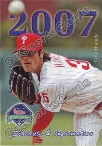 2007 Philadelphia Phillies Hamels Pocket Schedule