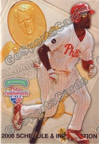 2008 Philadelphia Phillies Jimmy Rollins Pocket Schedule