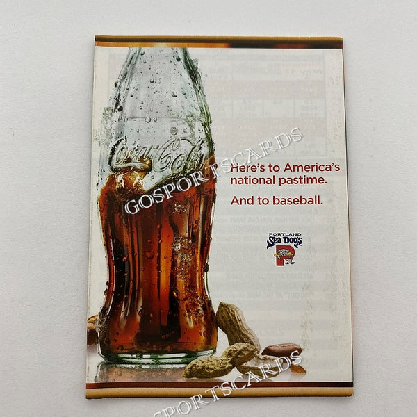 2013 Portland Sea Dogs Pocket Schedule (Xander Bogaerts, Jackie Bradley Jr)