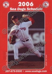 2006 Portland Sea Dogs Pocket Schedule (Jon Lester)