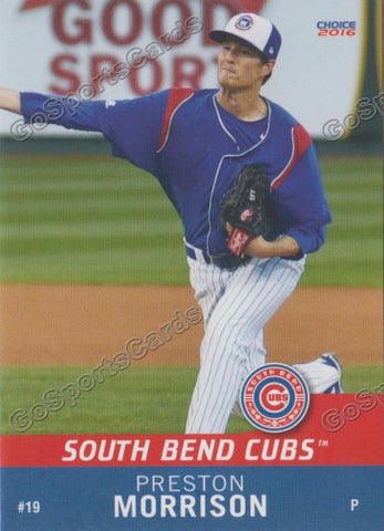 2016 South Bend Cubs Preston Morrison