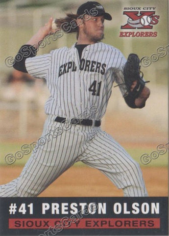 2013 Sioux City Explorers Preston Olson