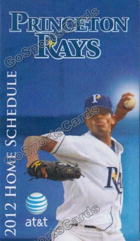 2012 Princeton Rays Pocket Schedule (Enny Romero)
