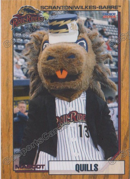 2014 Scranton Wilkes Barre Railriders Quills Mascot