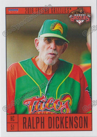 2016 Fresno Grizzlies Ralph Dickenson