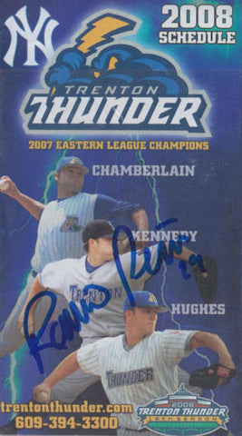 Ramiro Pena 2008 Trenton Thunder Pocket Schedule (Autograph)