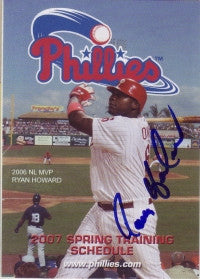 Ramon Hernandez 2007 Philadelphia Phillies Pocket Schedule (Autograph)