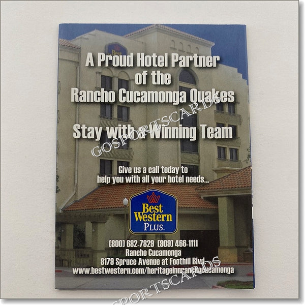 2016 Rancho Cucumonga Quakes Pocket Schedule