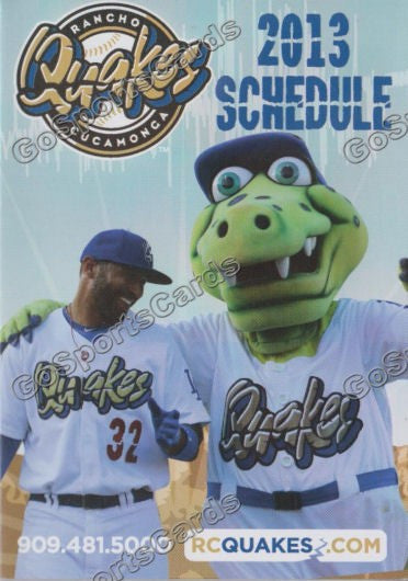2013 Rancho Cucamonga Quakes Pocket Schedule (Matt Kemp)