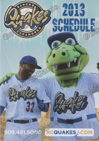 2013 Rancho Cucamonga Quakes Pocket Schedule (Matt Kemp)