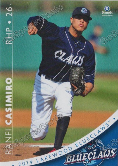2014 Lakewood BlueClaws Ranfi Casimiro