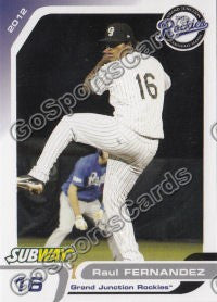 2012 Grand Junction Rockies Raul Fernandez