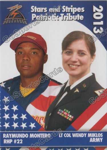 2013 Salem Keizer Volcanoes Stars and Stripes SGA Raymundo Montero