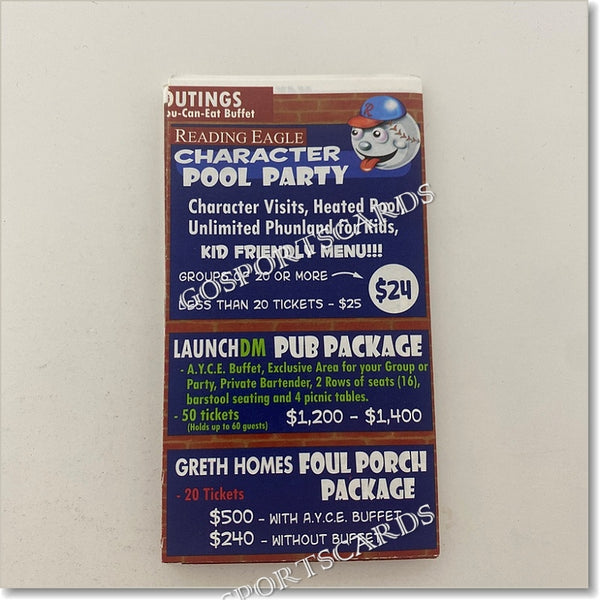 2014 Reading Fightin Phils Pocket Schedule