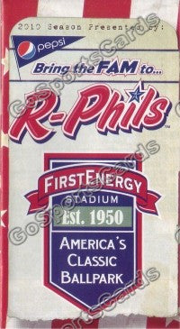 2010 Reading Phillies Pocket Schedule