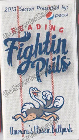 2013 Reading Phillies Pocket Schedule