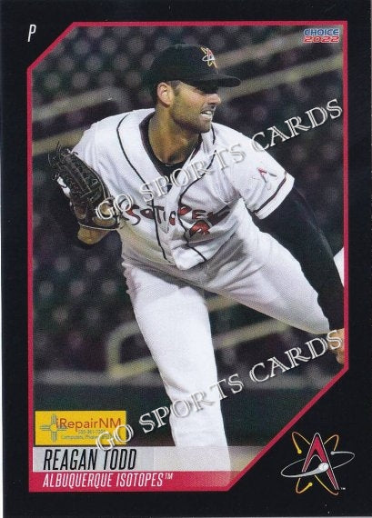 2022 Albuquerque Isotopes SGA Reagan Todd